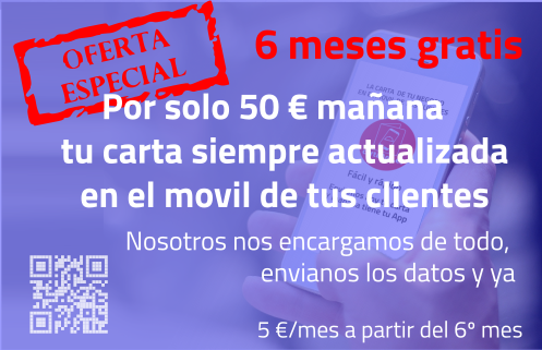 Oferta tu app 6 meses gratis.